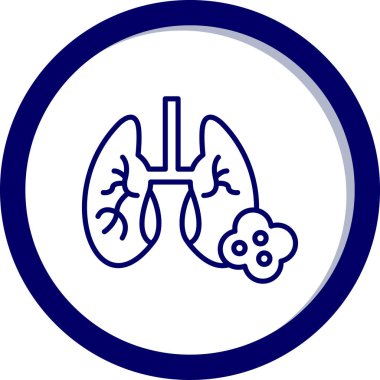 İnsan akciğer simgesinin vektör çizimi