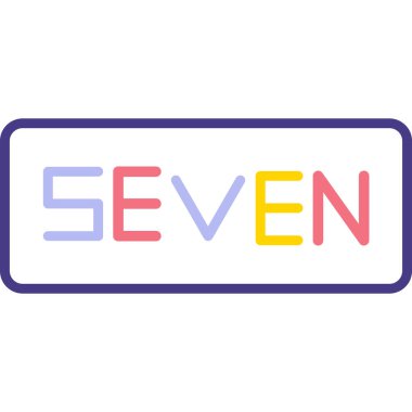 Beyaz arkaplanda yedinci çizgi simgesi izole edildi. vektör çizgisi.