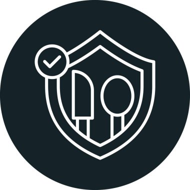  Yiyecek Hijyen Ağı simgesi, vektör illüstrasyonu