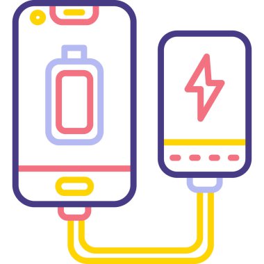 Pil. Web simgesi basit illüstrasyon