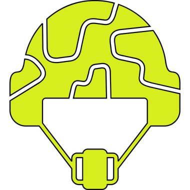 Kask simgesi vektör illüstrasyonu