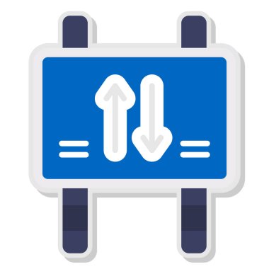 yol işareti vektör simgesi