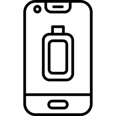 Akıllı telefon simgesi. Taslak çizimi. Web için akıllı telefon vektör simgesi