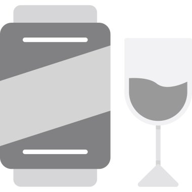 alkollü içecek ikonu katı bir şekilde