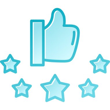 başparmaklar simge gibi, vektör tasarımı