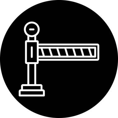 bariyer simgesi vektör illüstrasyonu