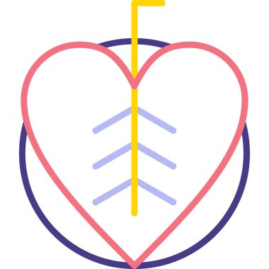 Kalp. Web simgesi basit illüstrasyon