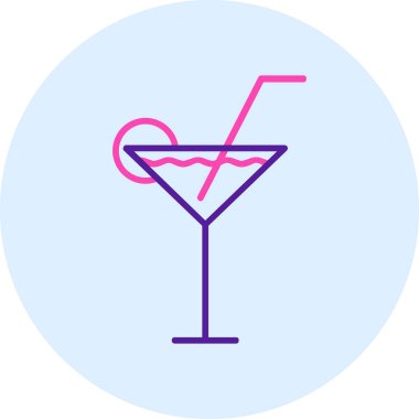 Kokteyl. Basit tasarım simgesi