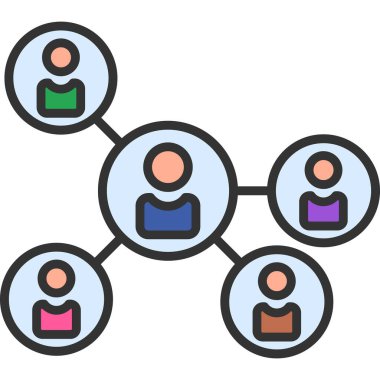 Sosyal ağ. Basit resimleme