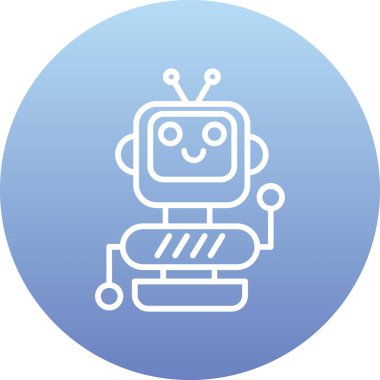 robot ikon vektör illüstrasyonu