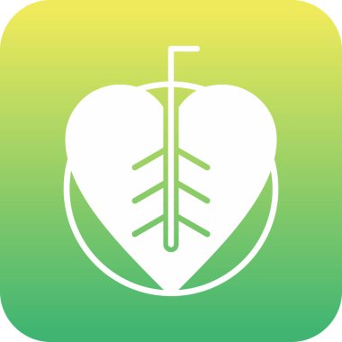 güzel kalp kabartma vektör simgesi