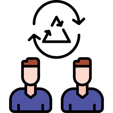 Geri dönüşüm simgesinin vektör çizimi