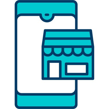 Alışveriş. Web simgesi basit illüstrasyon