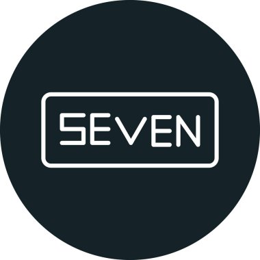 7 numaralı simge vektörü