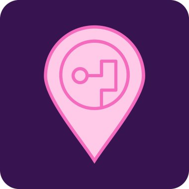 harita pin ikonu vektör illüstrasyonu