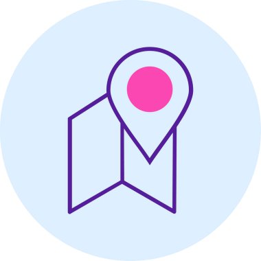 konum haritası pin simgesi düz biçimli