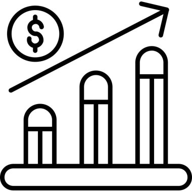 iş grafik çizelgesi simgesi ana hat biçiminde