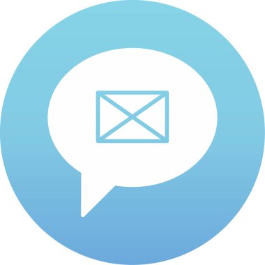 Mesaj var. Web simgesi basit illüstrasyon