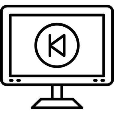 Bilgisayar. Web simgesi basit illüstrasyon