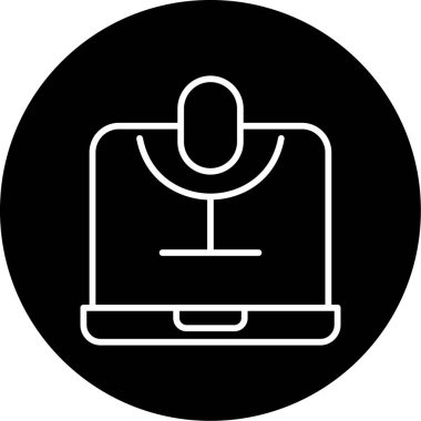 Dizüstü bilgisayar simgesi vektör çizimi