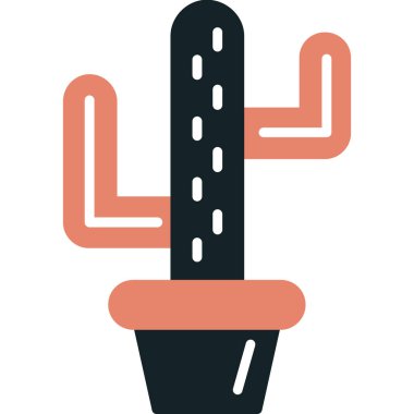 Kaktüs. Web simgesi basit illüstrasyon