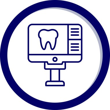 Diş kliniği modern ikon vektör illüstrasyonu