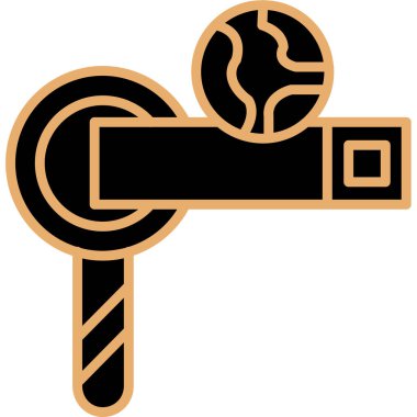 Kapı. Web simgesi basit illüstrasyon