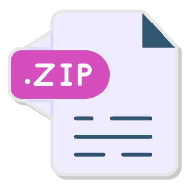 Dosya biçim simgesinin vektör illüstrasyonu