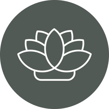 Lotus vektör simgesi modern basit tasarım