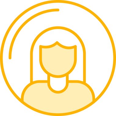 kadın avatar simgesi, vektör illüstrasyonu
