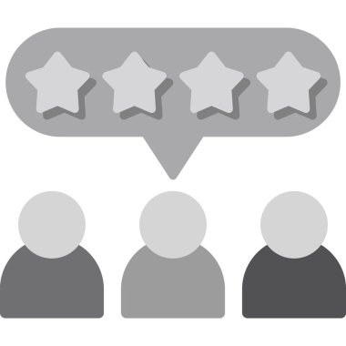 Geri besleme düzlüğü simgesi, vektör illüstrasyonu. Geri bildirim derecesi