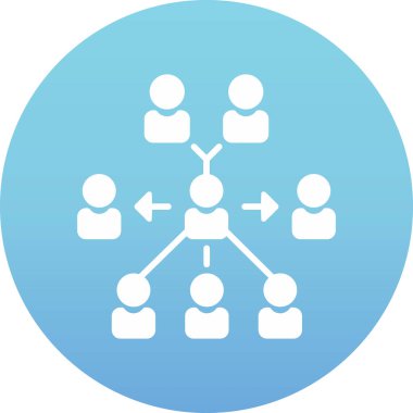 ağ vektör simgesi. düz simge sembolü. Vektör piktogram izole edildi. Beyaz arka planda resim. 10 kişi ve yazılım yüzleri.