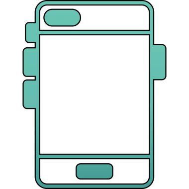 Boş ekran vektör illüstrasyon grafik tasarımlı akıllı telefon aygıtı