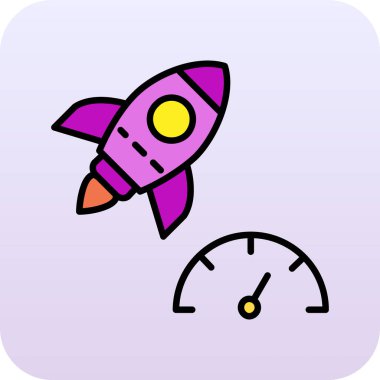 Bir roket simgesinin vektör çizimi