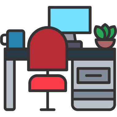 Masa simgesi, vektör illüstrasyonu