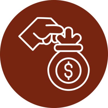 İş ve finans simgesinin vektör illüstrasyonu