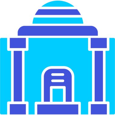 düz stil mimari yapı şehir simgesi