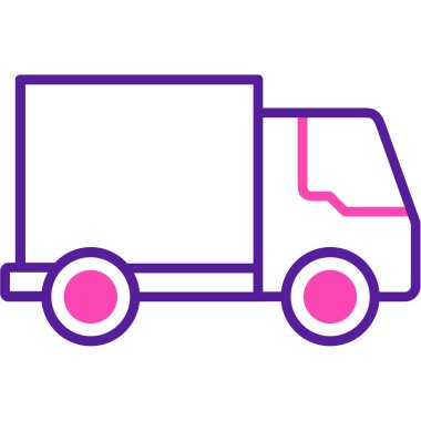 Teslimat. Web simgesi basit illüstrasyon