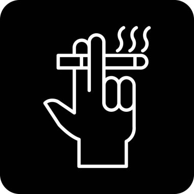 Bir sigara simgesinin vektör illüstrasyonu