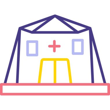 Hastane simgesinin vektör illüstrasyonu