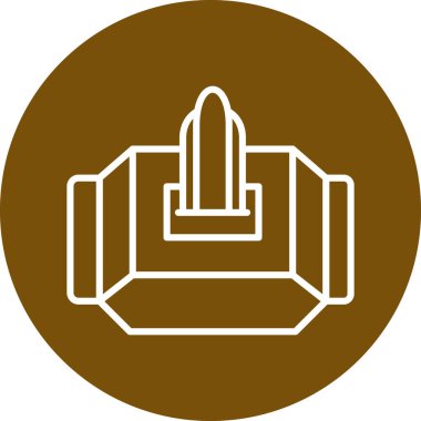 Benzersiz yer imi vektör çizgisi simgesi