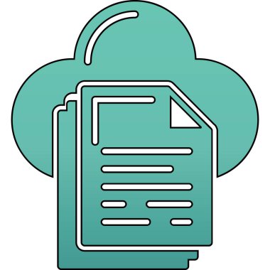 Bulut Hesaplama. Web simgesi basit illüstrasyon