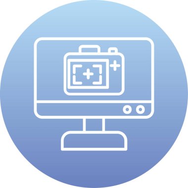 Monitör. Web simgesi basit illüstrasyon