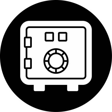 Güvenlik Kutusu Web simgesi, vektör illüstrasyonu