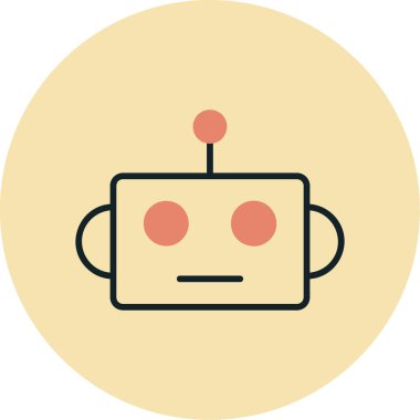 Vektör illüstrasyonu, basit bir simge. robot