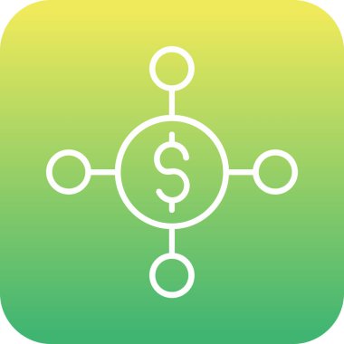 Soyut arkaplanda dolar işareti simgesi izole edildi