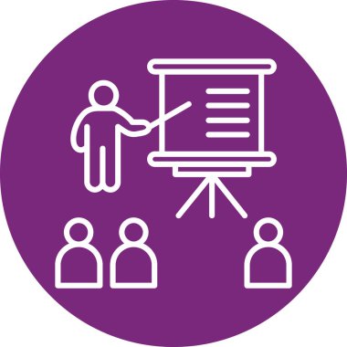 sunum simgesi vektör illüstrasyonu