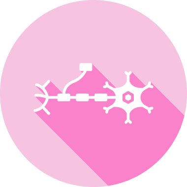 Bir dişlinin pembe ve beyaz simgesinin vektör çizimi