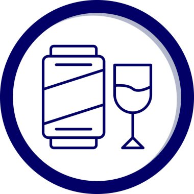 Şarap şişesi. Basit tasarım