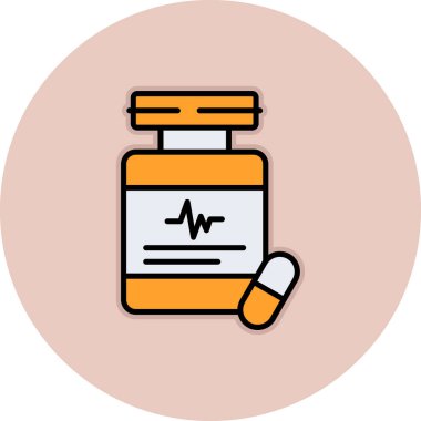 tıbbi ve bakım renkli vektör simgesi.